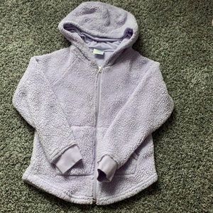 Girls soft zip up